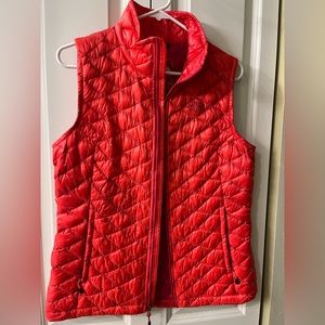 North Face, red, lightweight vest.
